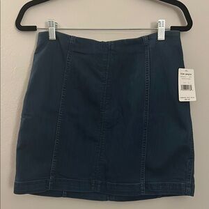 Blue Mini Pencil Skirt for Casual Work FREE PEOPLE No returns Final sale
